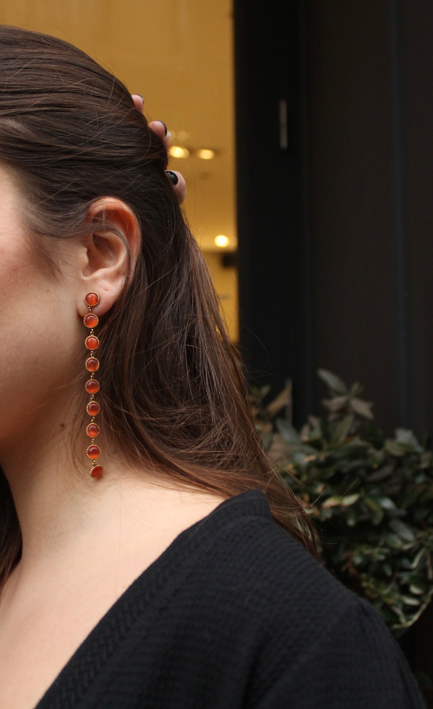 Pendientes Largos Coral