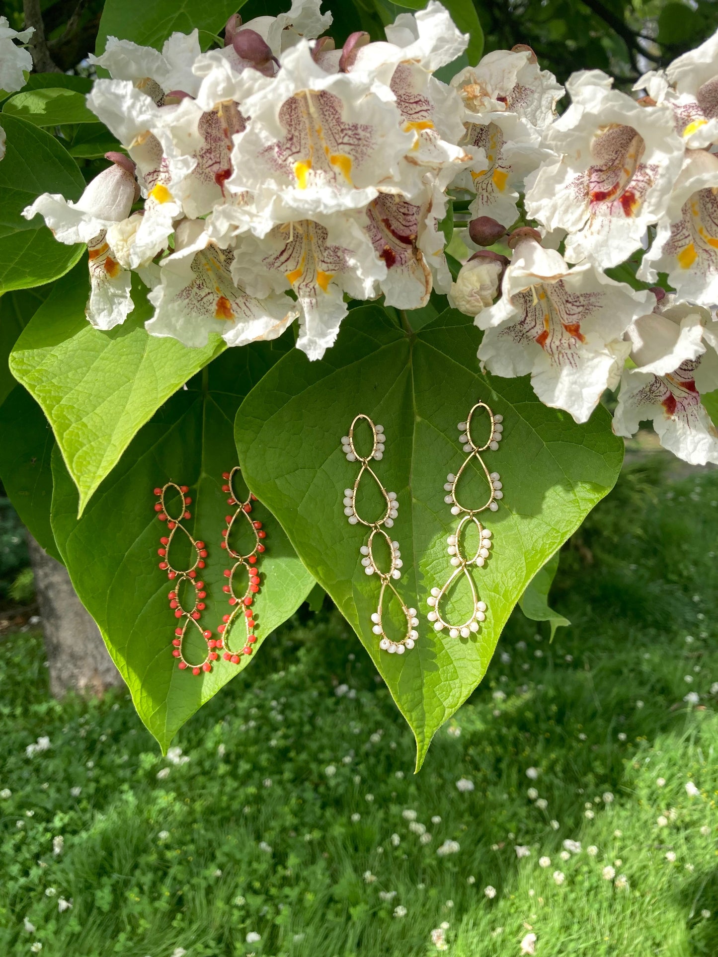 Pendientes Drop Coral