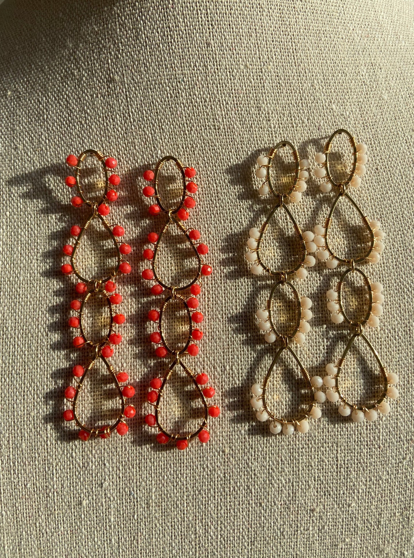 Pendientes Drop Blanco