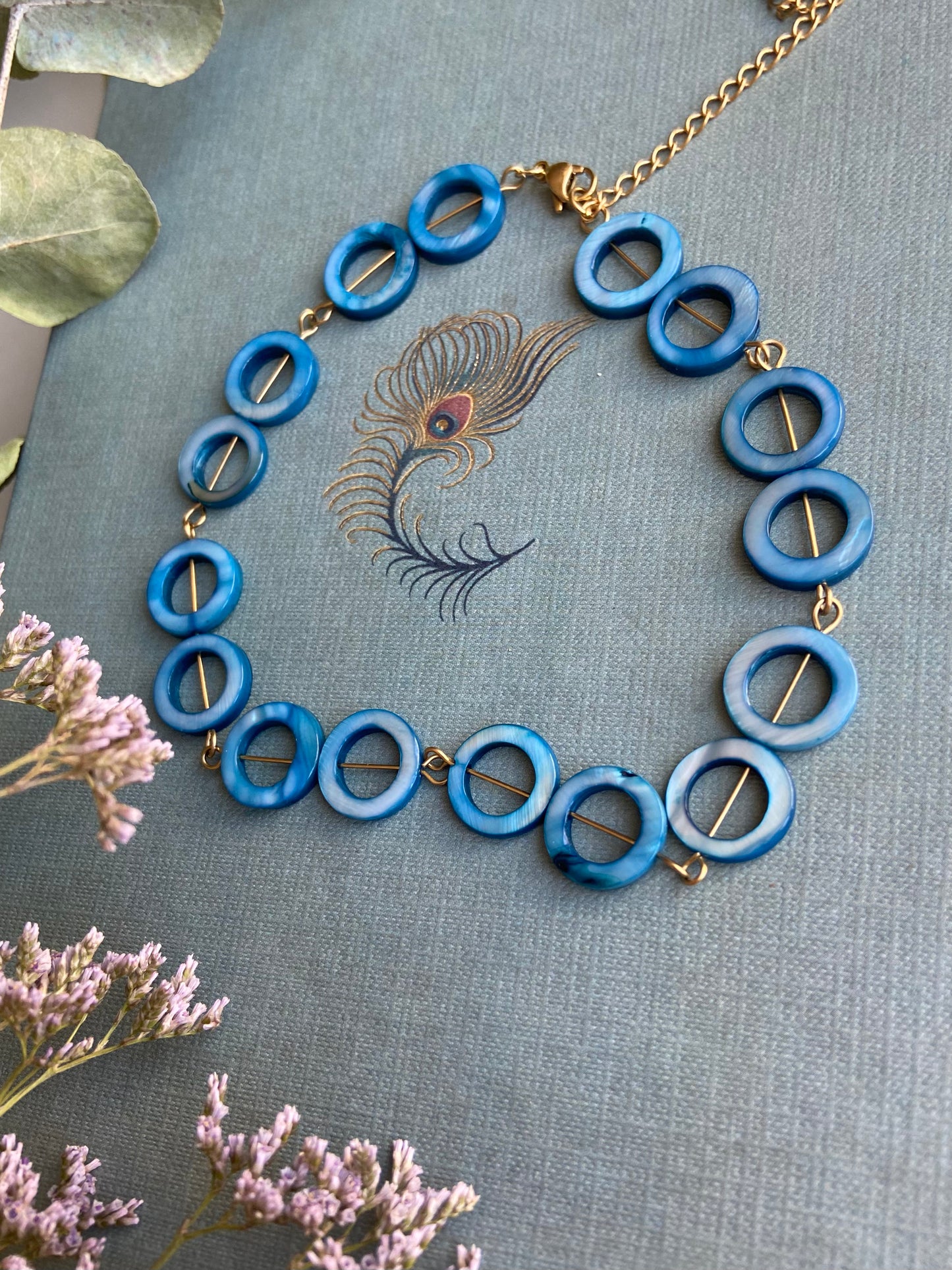 Choker Azul Nácar