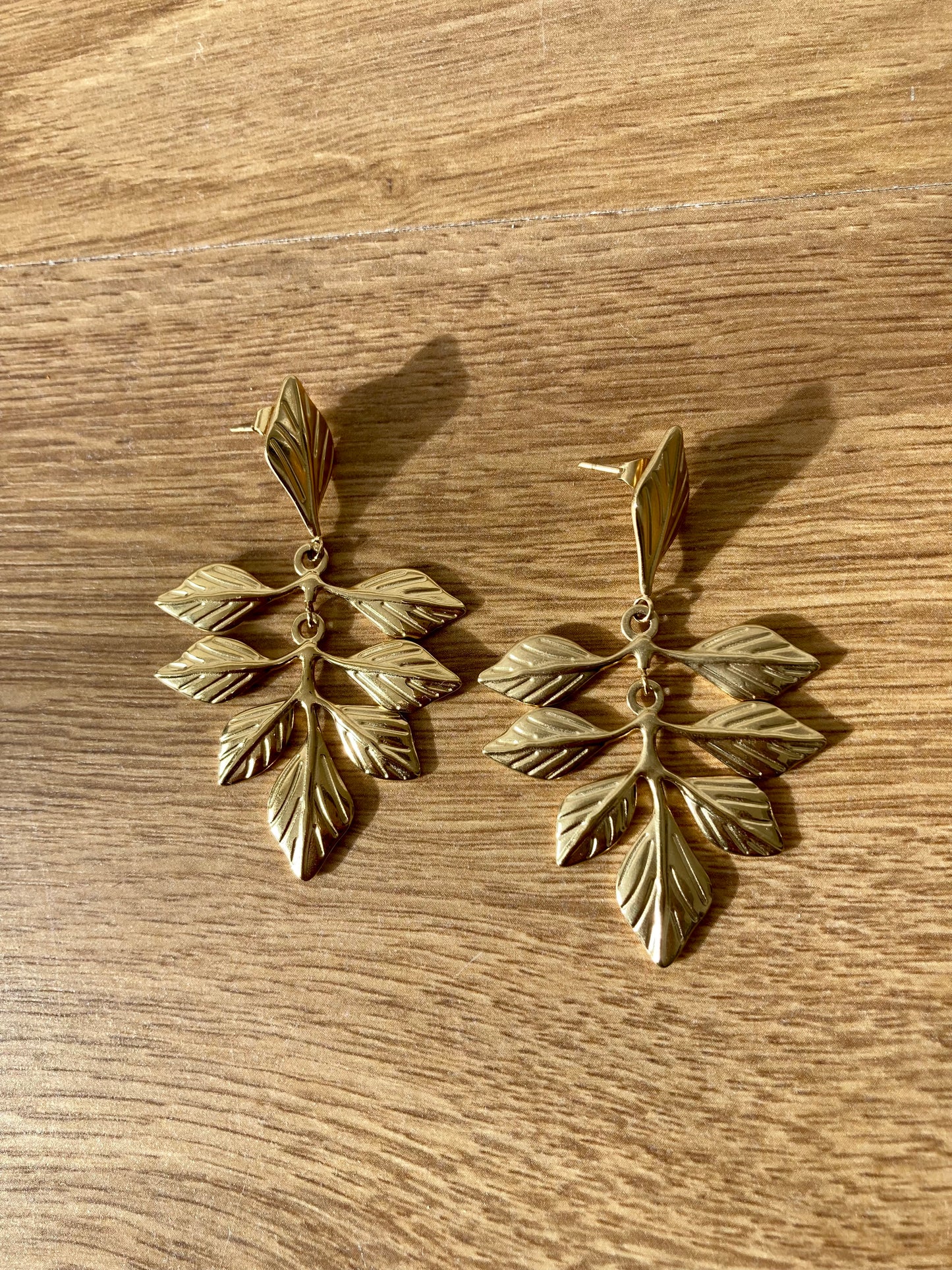 Pendientes Hojas