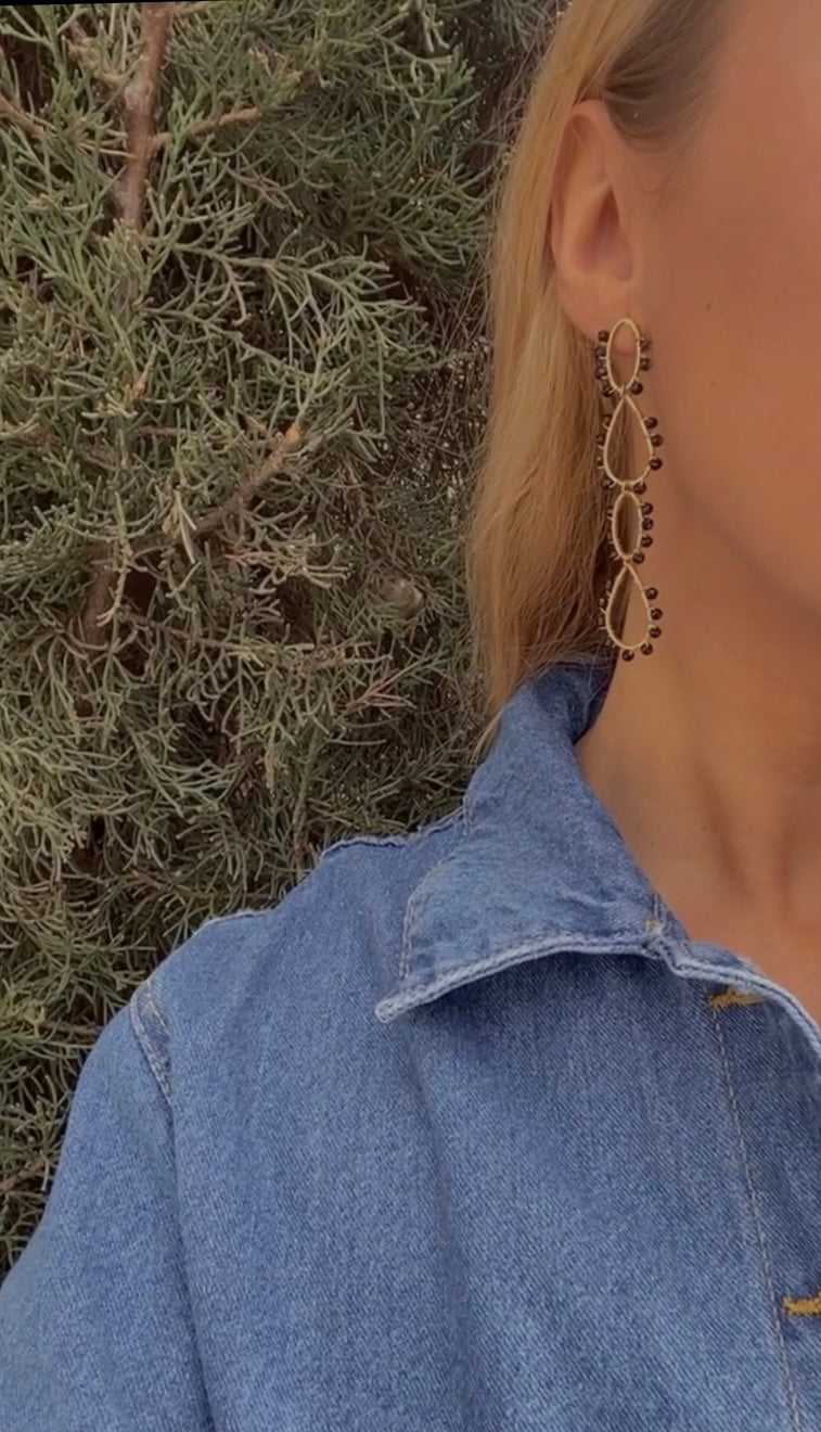 Pendientes Drop Negro