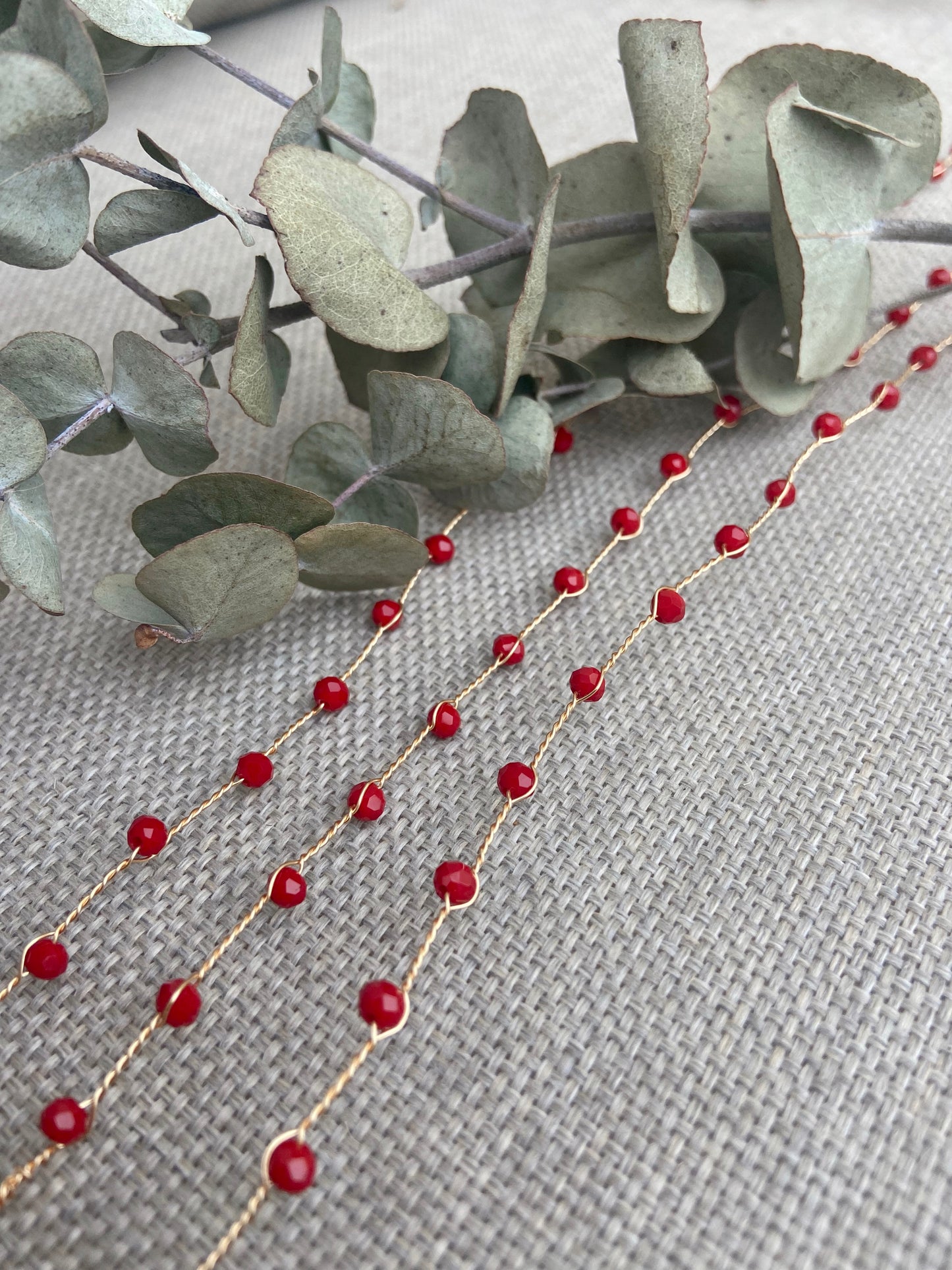 Choker Triple Rojo