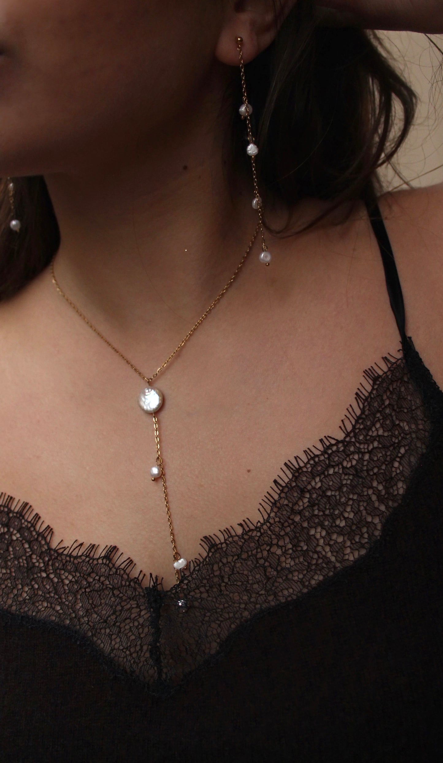 Collar Largo Perlas