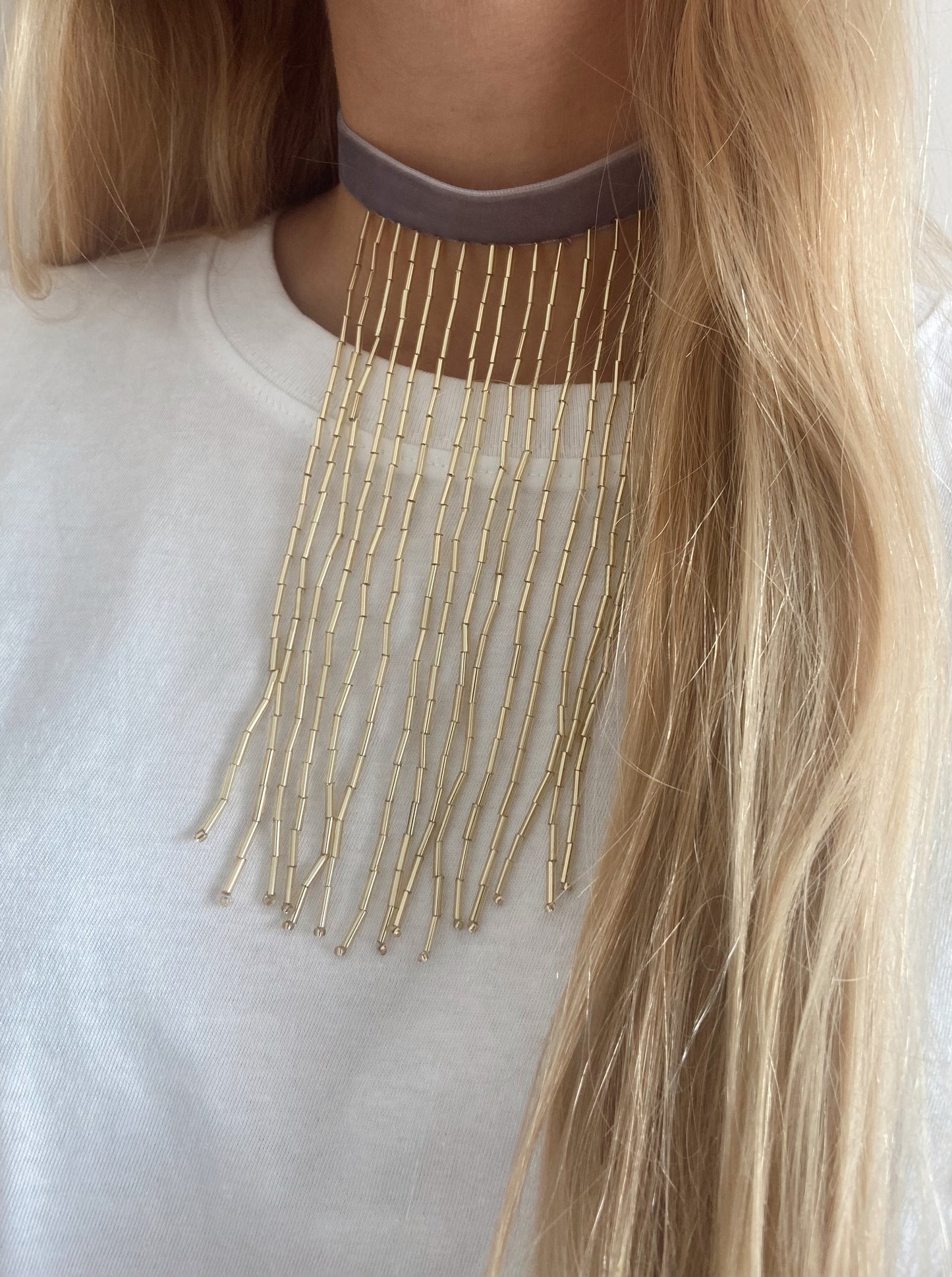 Choker Lluvia Gris