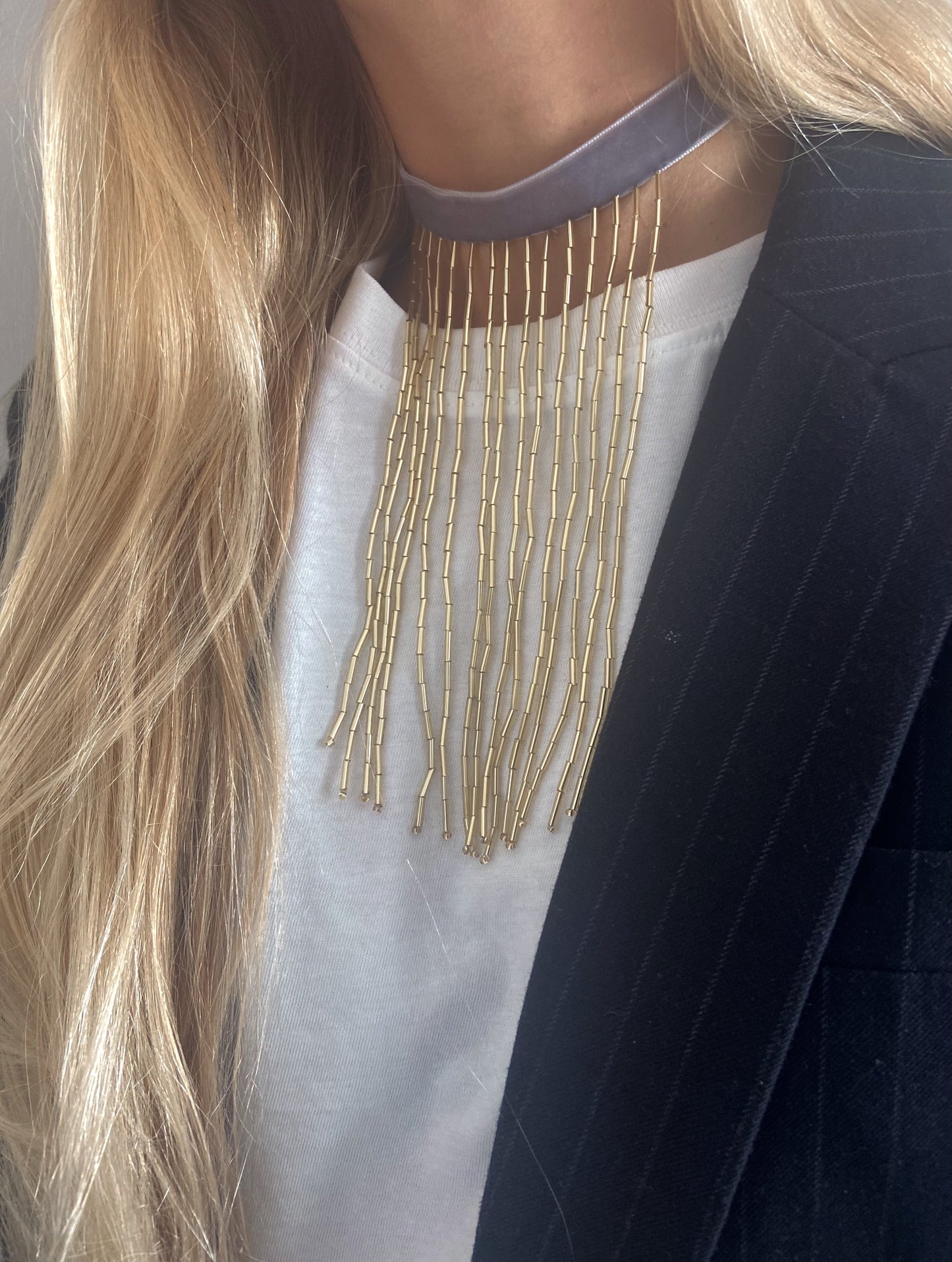 Choker Lluvia Gris
