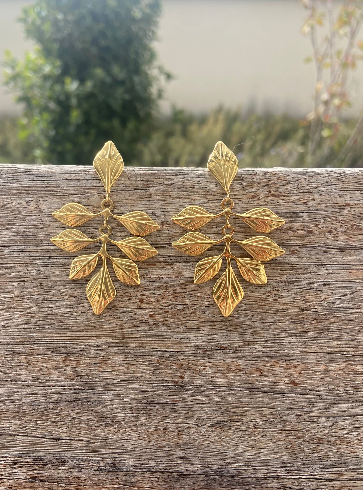 Pendientes Hojas