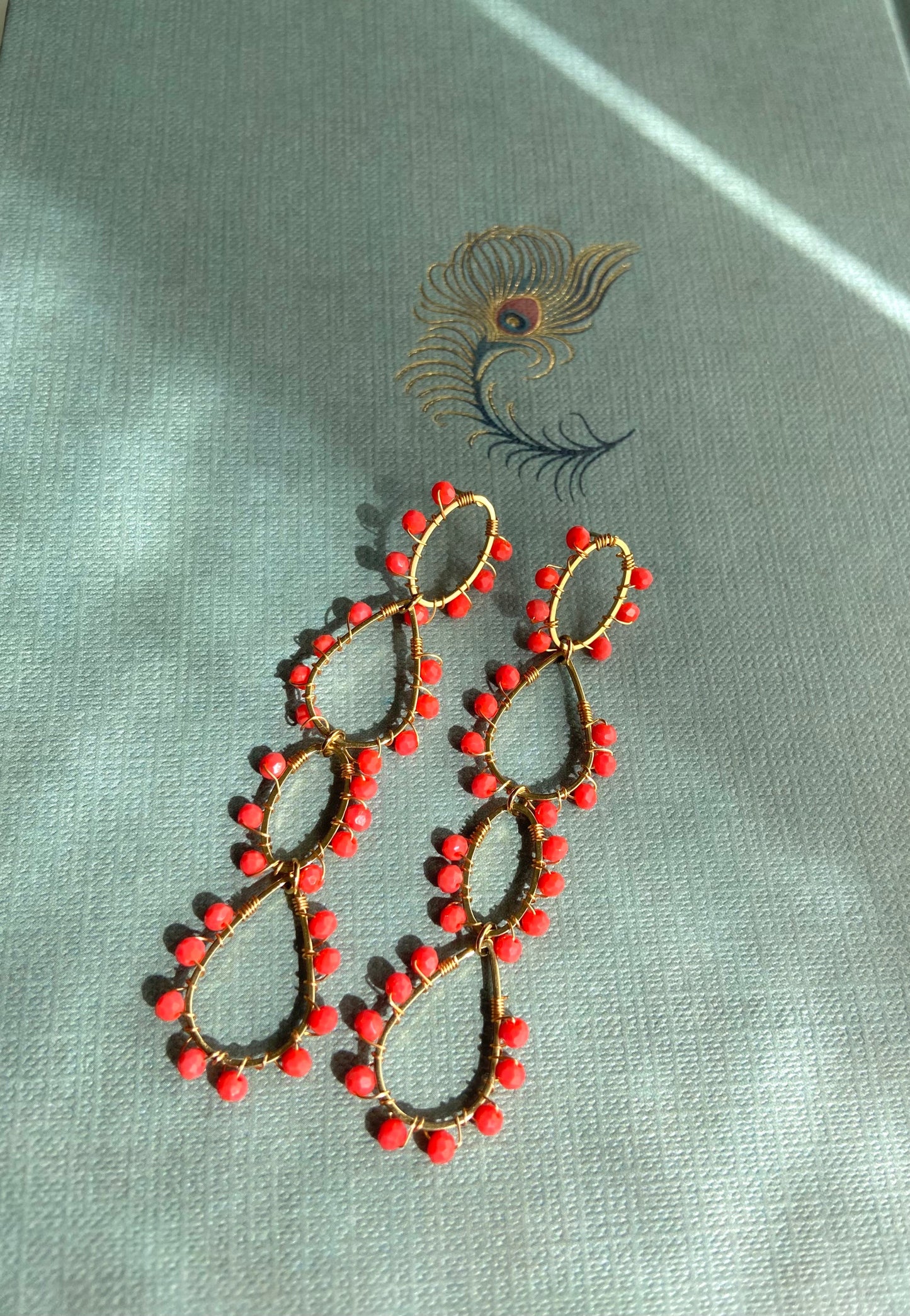 Pendientes Drop Coral