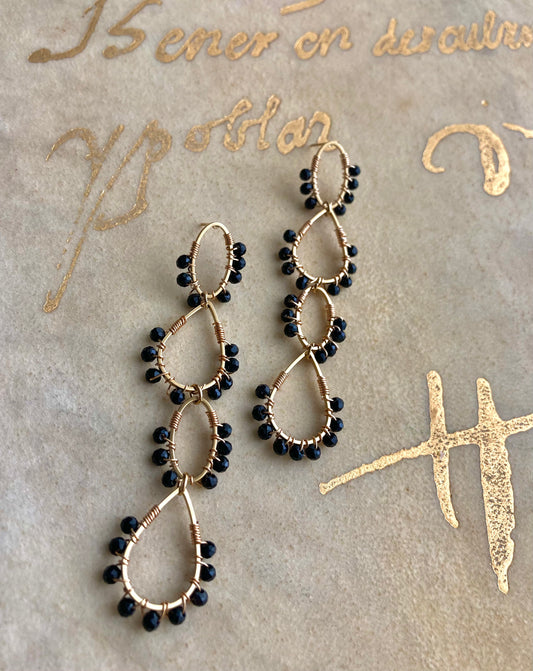 Pendientes Drop Negro