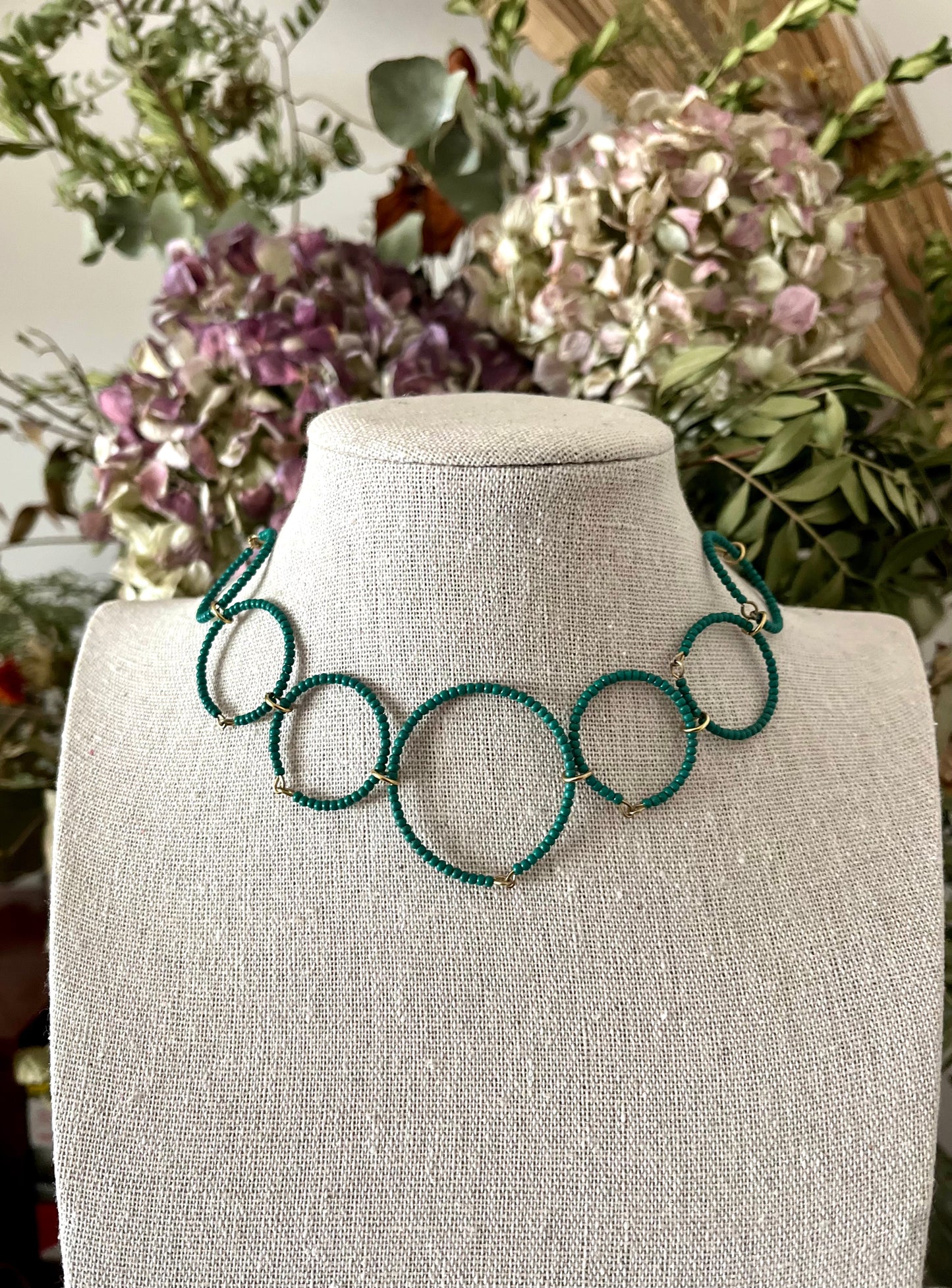 Choker Bolitas Verde
