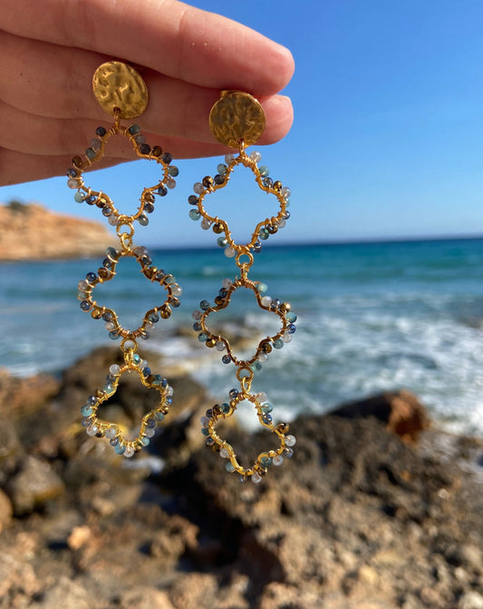 Pendientes Tréboles Azul