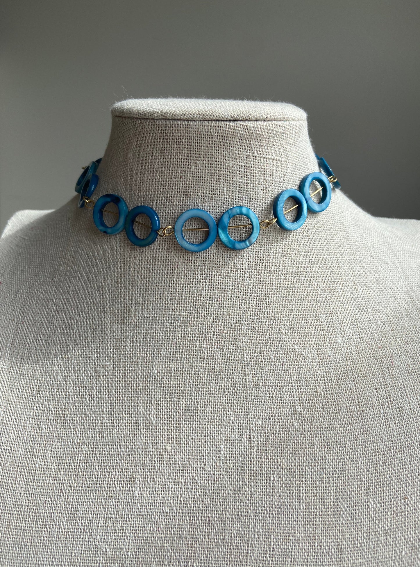Choker Azul Nácar