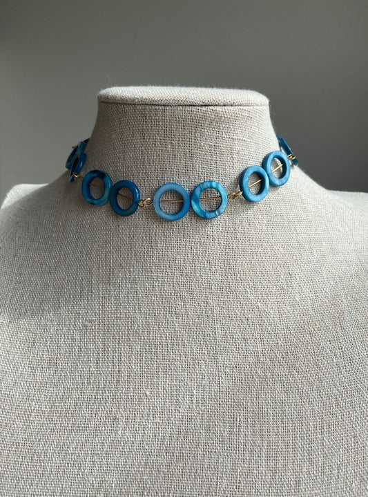Choker Azul Nácar