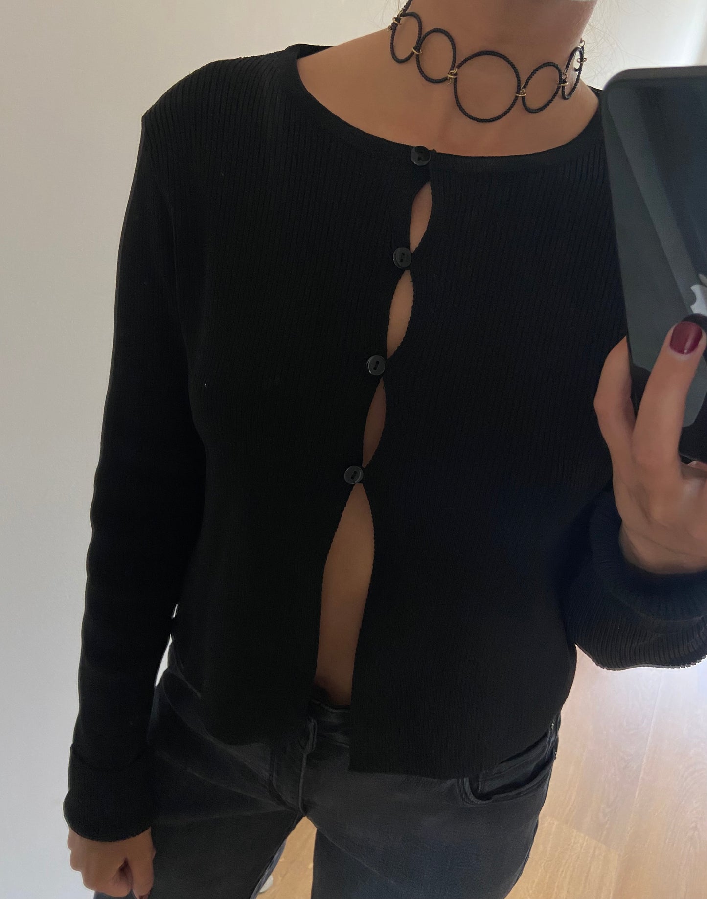 Choker Bolitas Negro