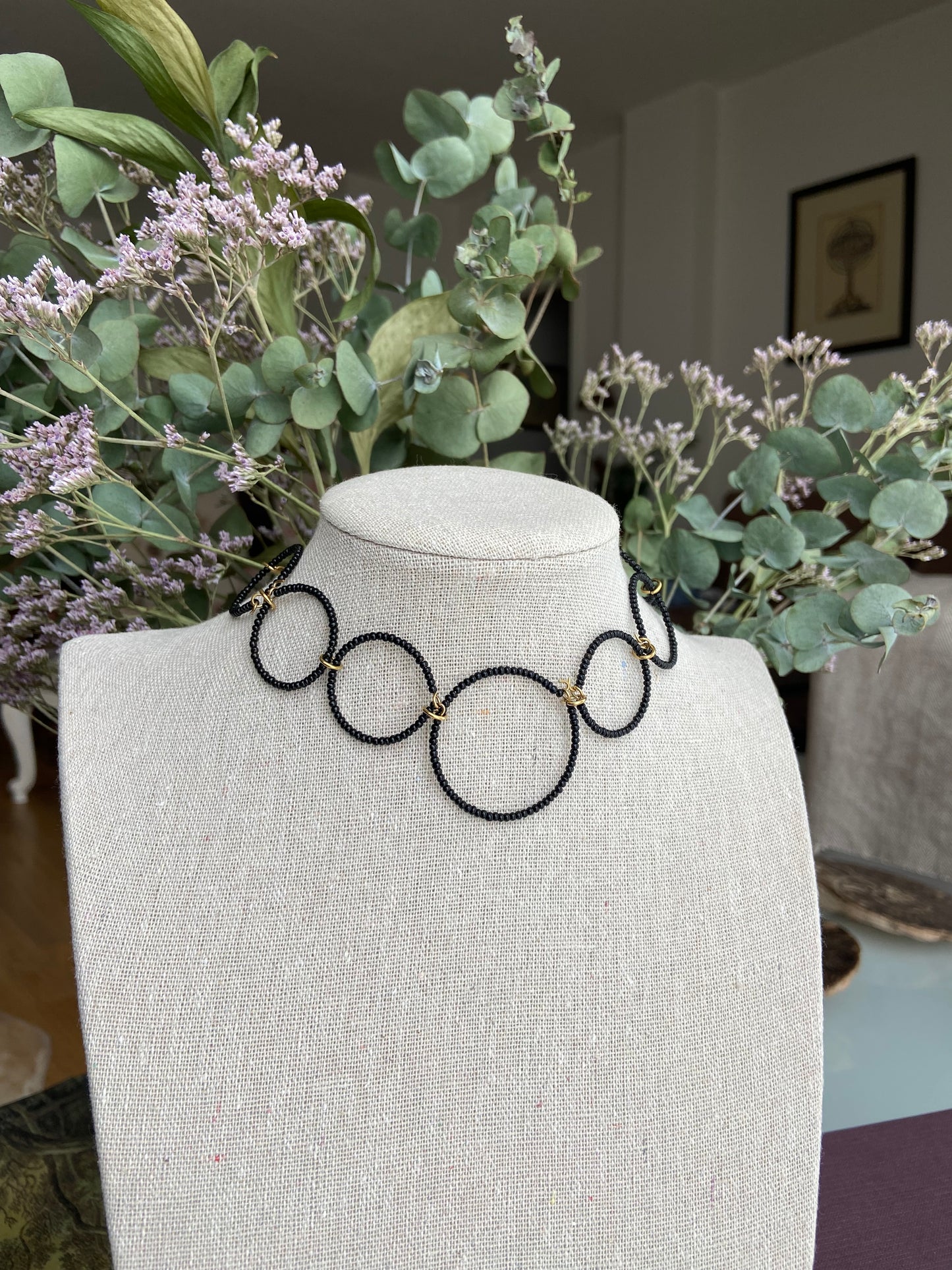 Choker Bolitas Negro