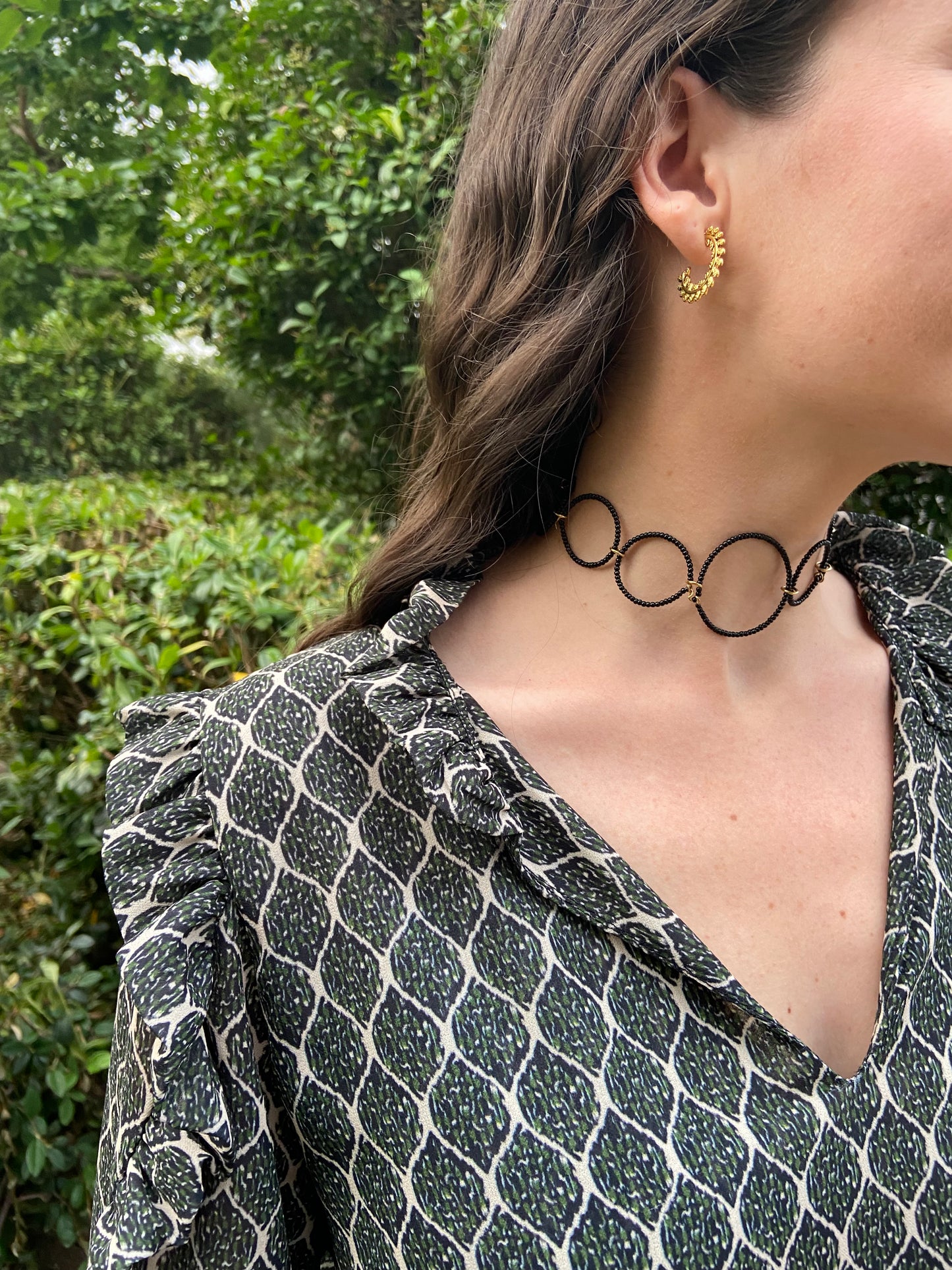 Choker Bolitas Negro