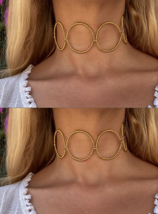Choker Bolitas Dorado