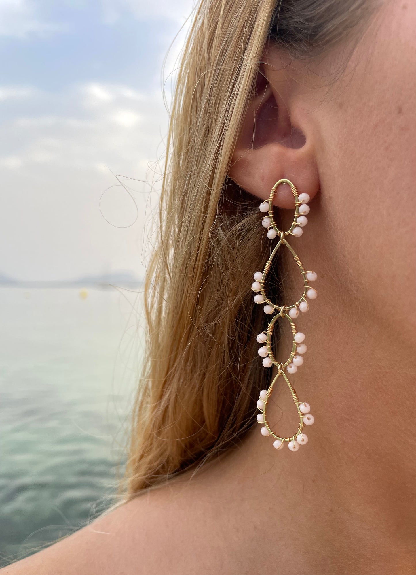 Pendientes Drop Blanco
