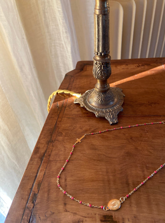 Collar Rosario (rojo)